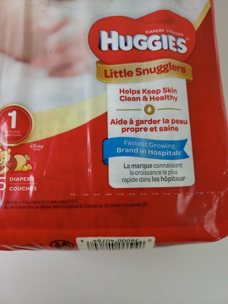 HUGGIES Little Snugglers Diapers Size 1 35 ea