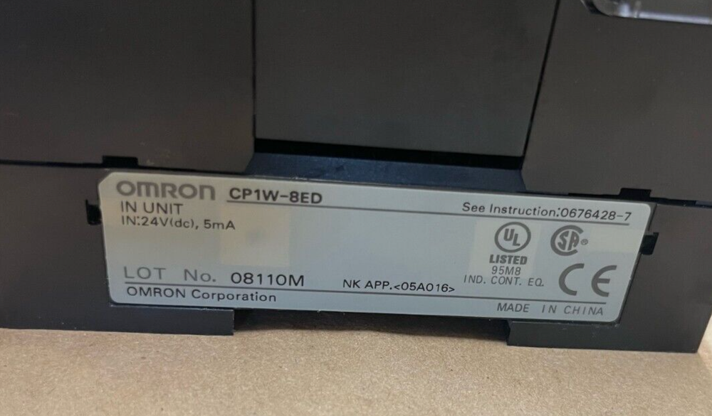 Omron CP1L-M40DT1-D Programmable Controller w/ CP1W-8ED Expansion Module