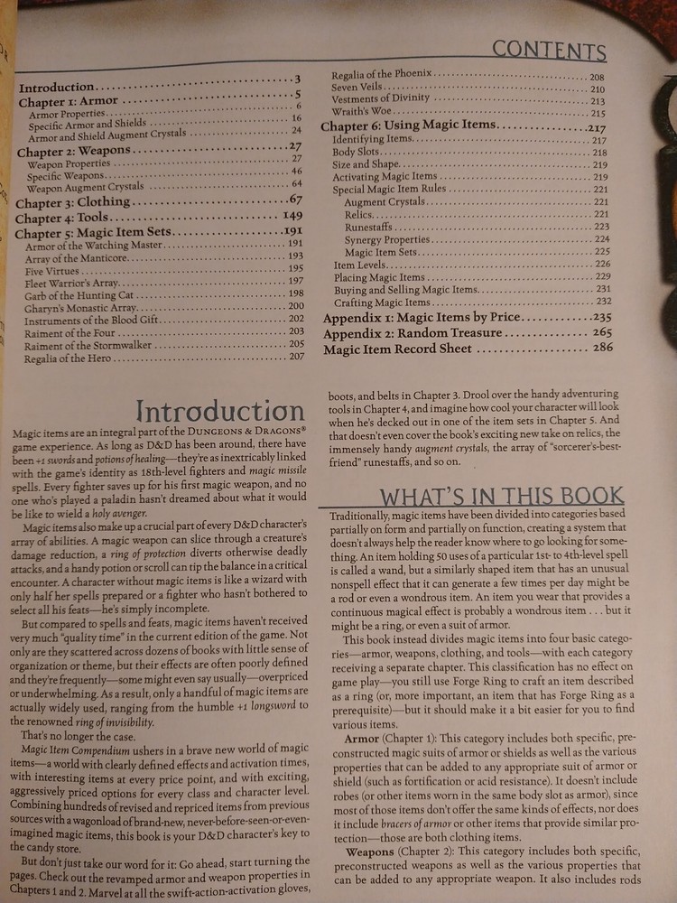 Dungeons & Dragons Reprint of Magic Item Compendium