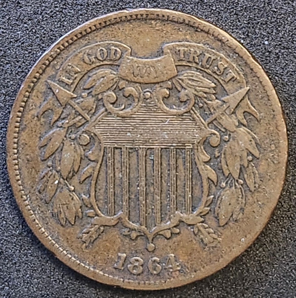 1864 Two Cents Large Motto #4101