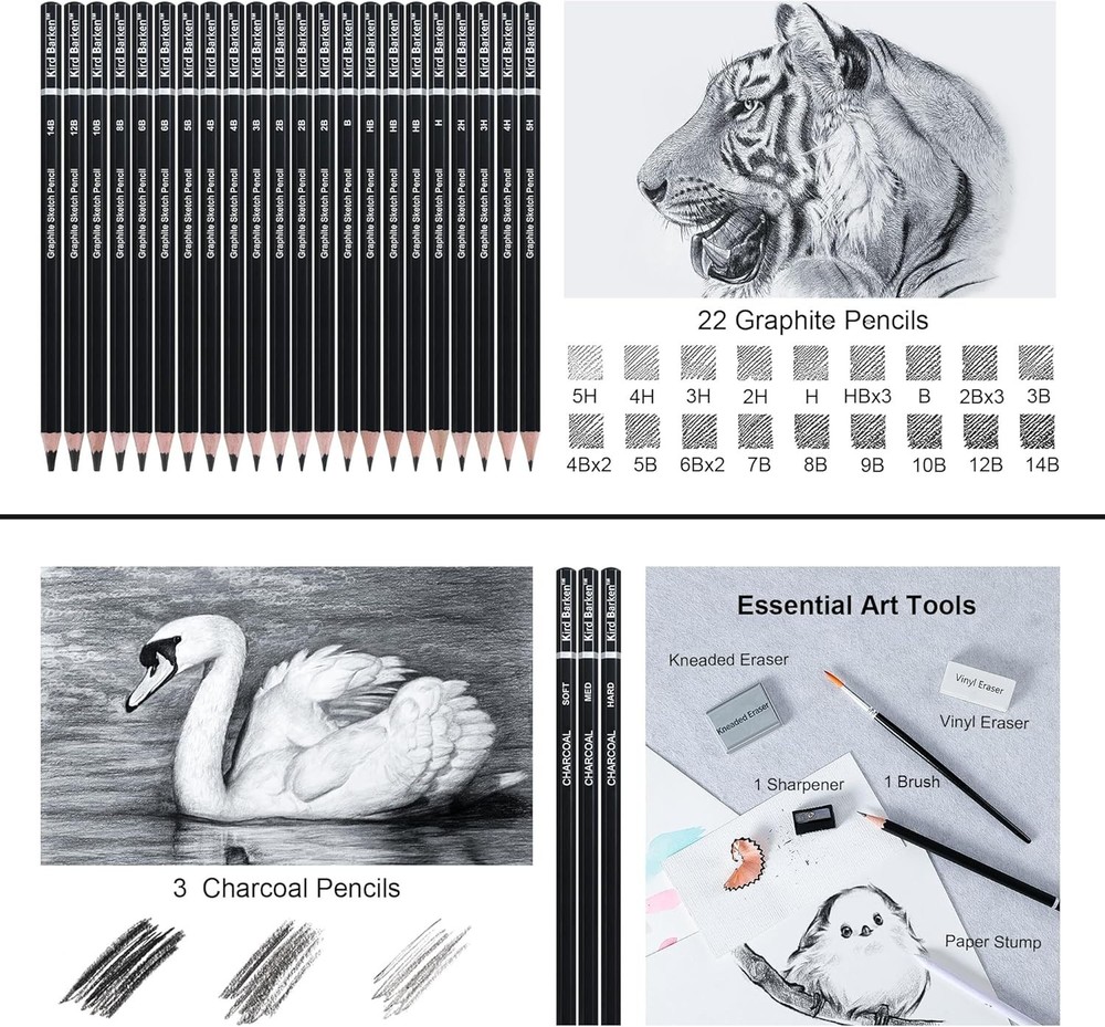 70 PCS Art Supply Drawing Set, Pro Art Supplies with Tutorial,Colored, Graphi...