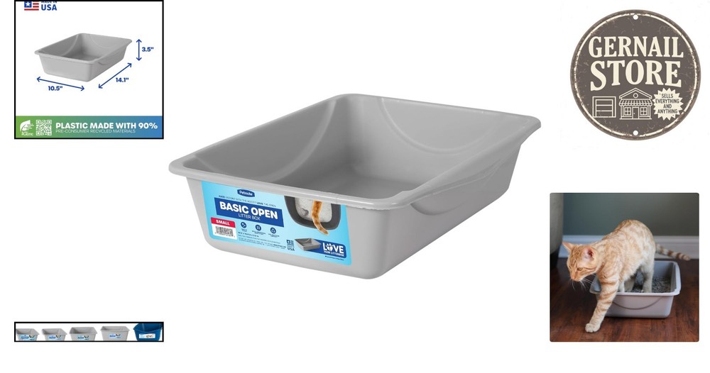 Multi-Cat Eco-Friendly Litter Box 14" x 10.5" - Designed for Performance & Style