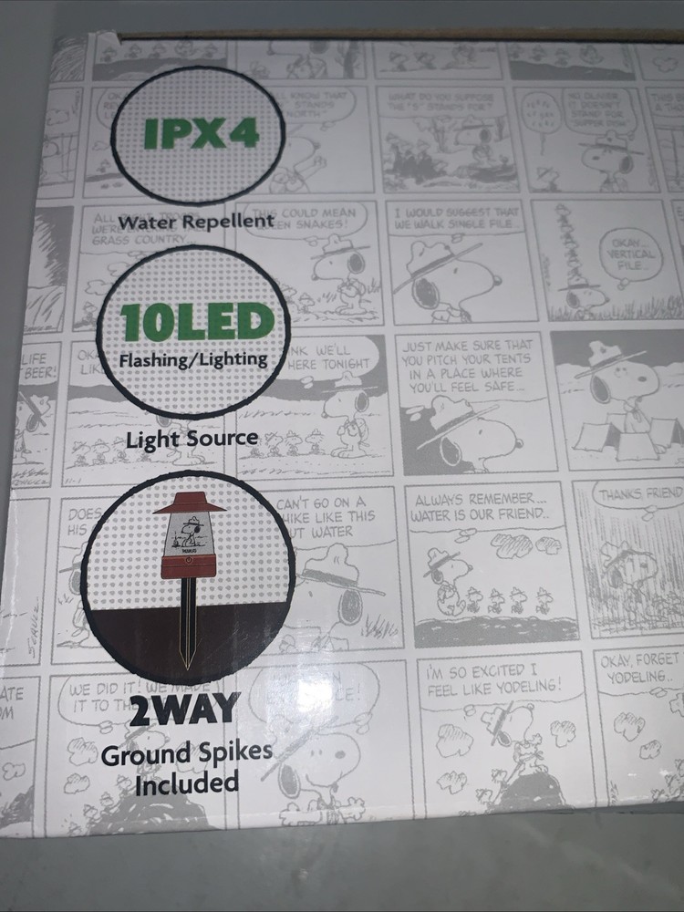 Peanuts Beagle Scouts Mini Lantern 10-piece String Light Set New Tested