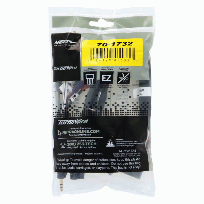 Metra 70-1732 Bypass Harness - Sonic Electronix