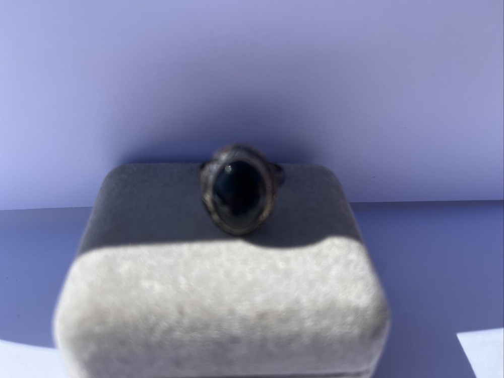 Vintage Sterling Silver 925 Onyx Ring Size 7.5