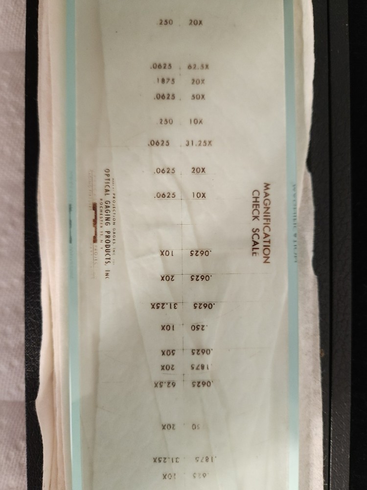Optical Gaging Products Magnification Check Scale