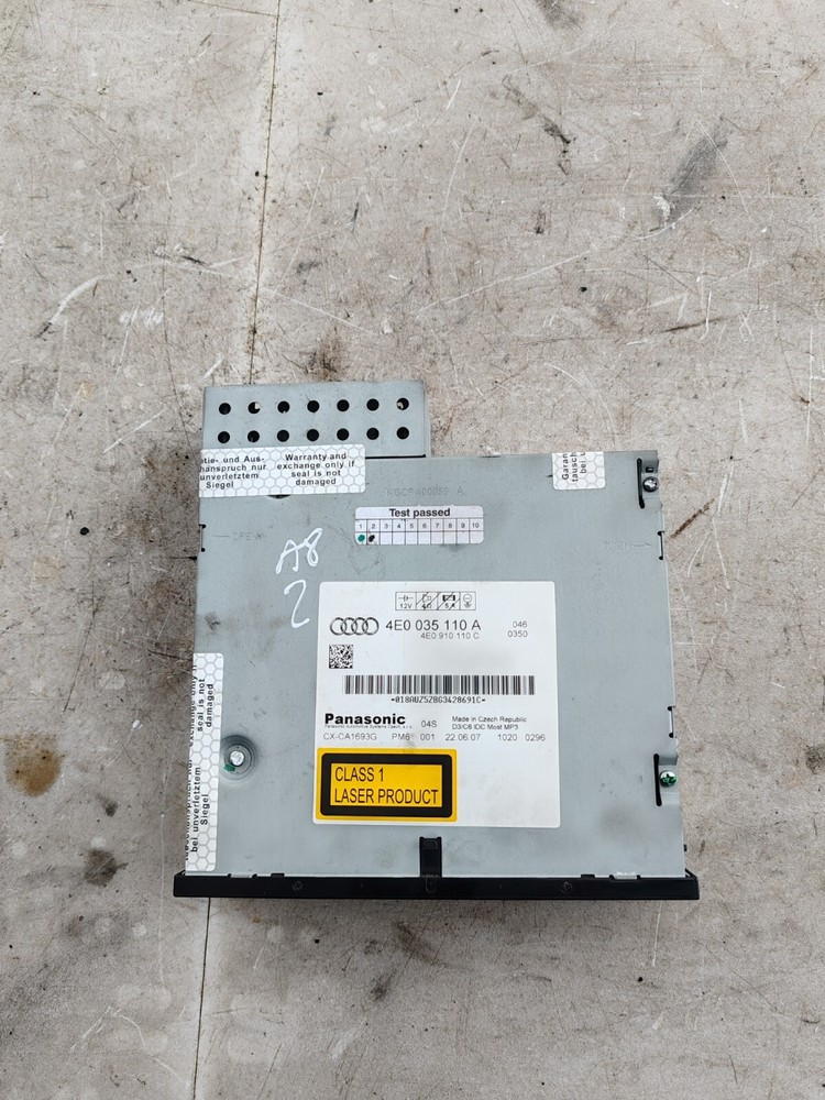 AUDI A8 D3 2007 DISC CD PLAYER CHANGER MODULE 4E0035110A