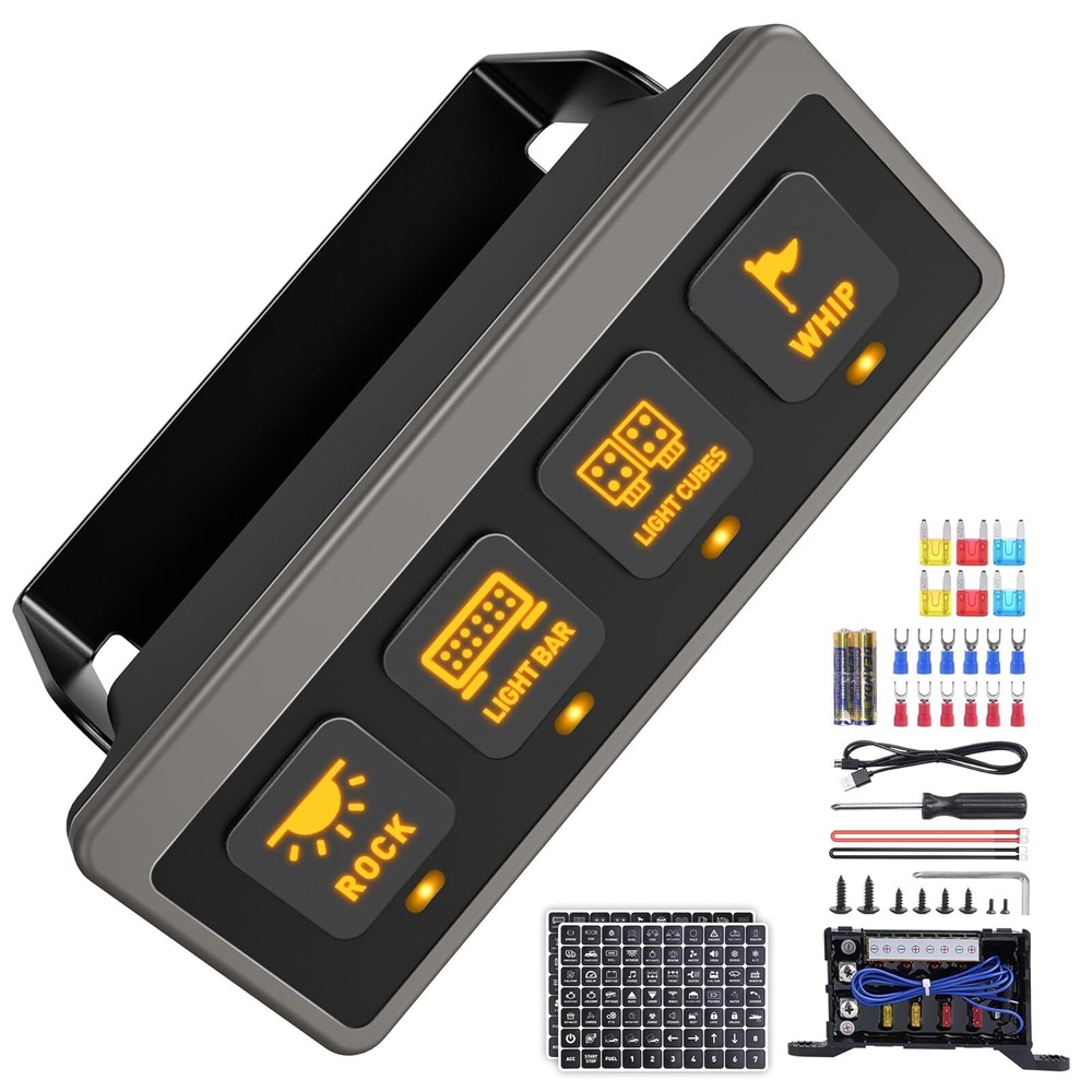 4/6/8/12 Gang Wireless Switch Panel, Led Touch Switch Remote Control Circuit Box