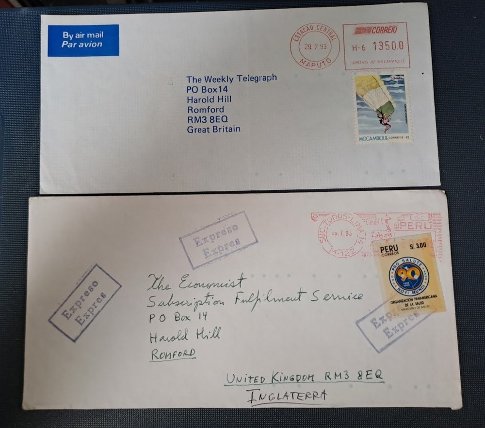 12 World Covers & Stamps as Scans