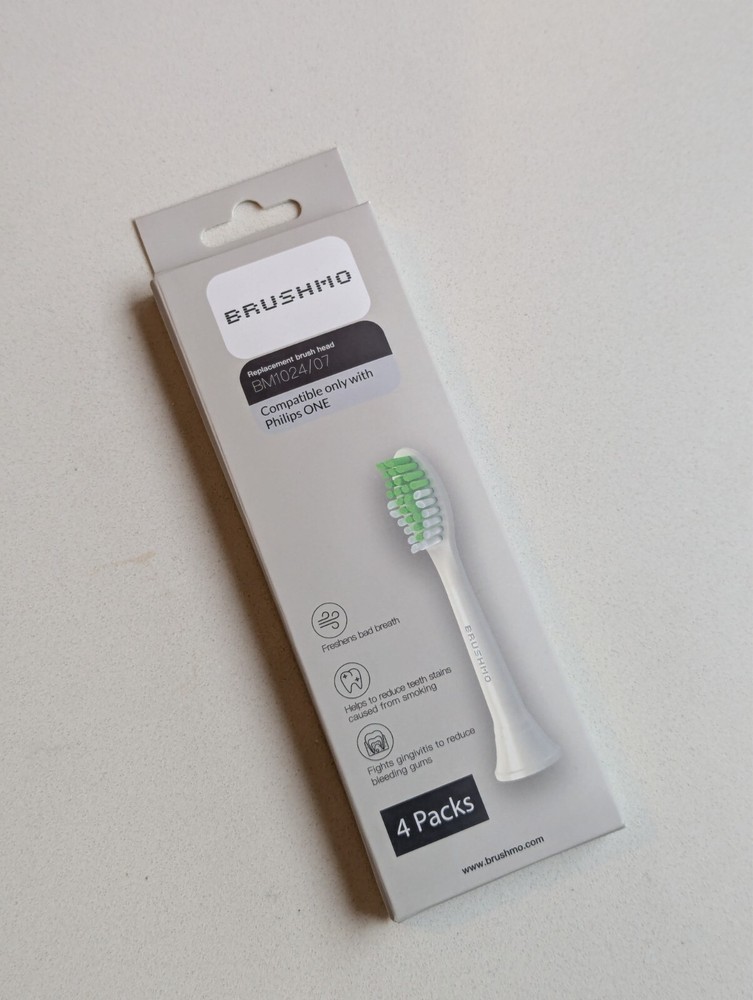 Brushmo Replacement Toothbrush Heads Compatible with Philips Sonicare One White