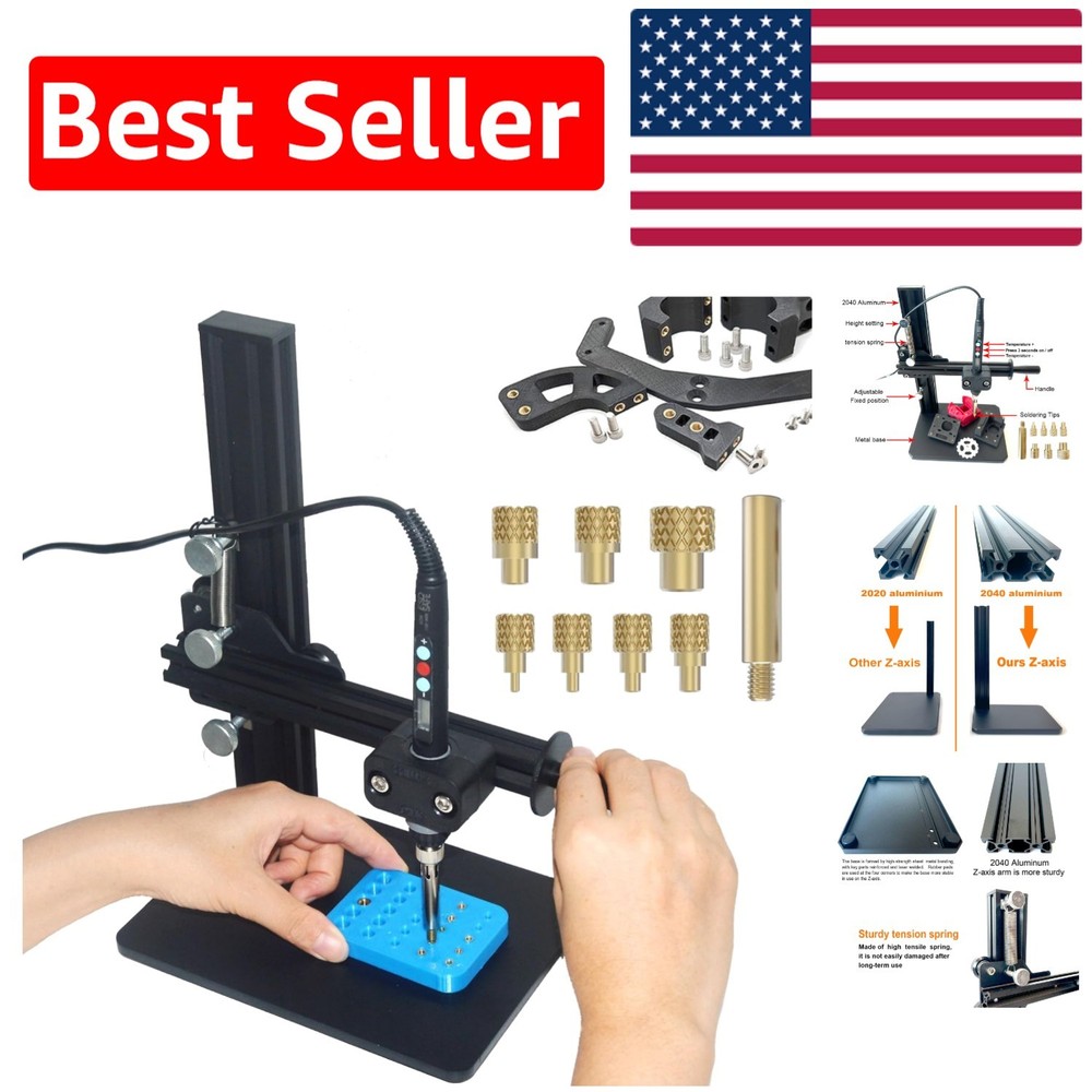 Advanced Vertical Heat Press Tool for 3D Printing & Threaded Inserts - 110V/220V