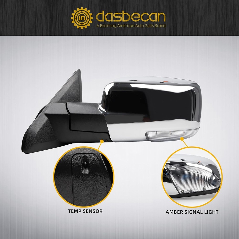 Driver Side Mirror Compatible with 2014-2018 Ram 1500,2013-2018 Ram 2500 Left Do