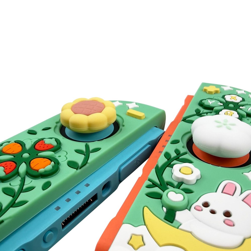 Silicone Protective Case for Nintendo Switch 2 Joy Con Controllers with 2 Sil...