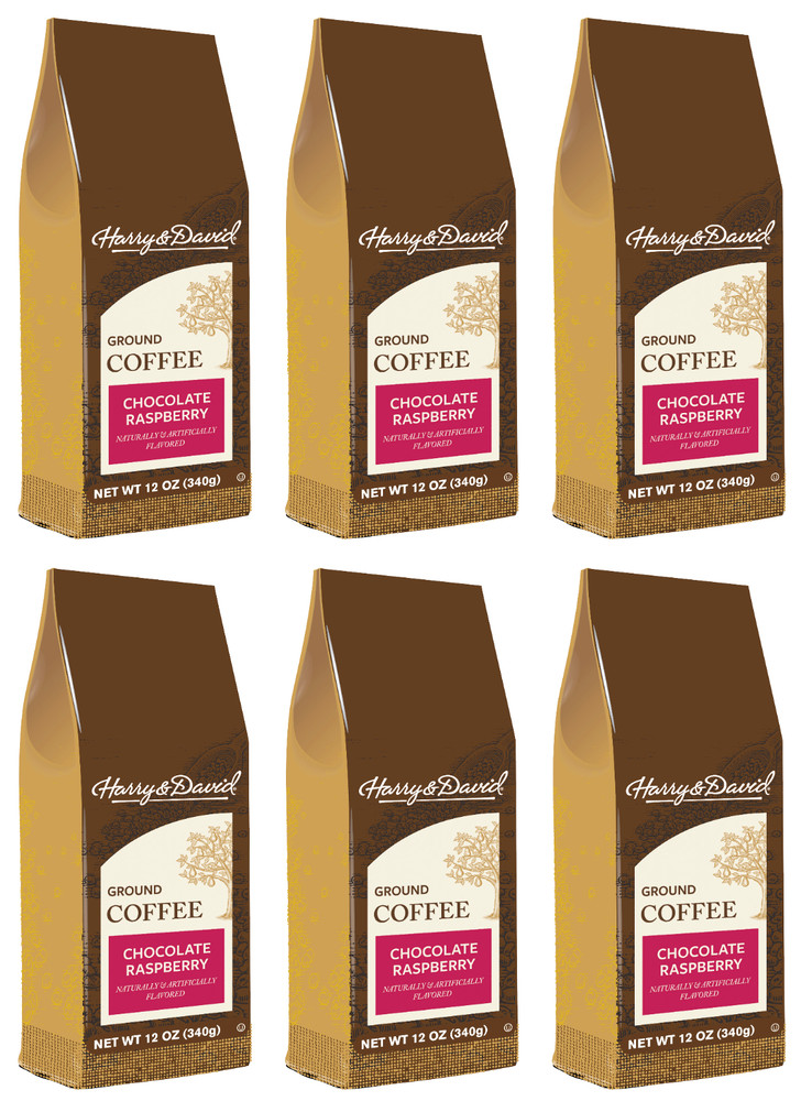 Harry & David, Chocolate Raspberry Ground Coffee, 6/12 oz bags