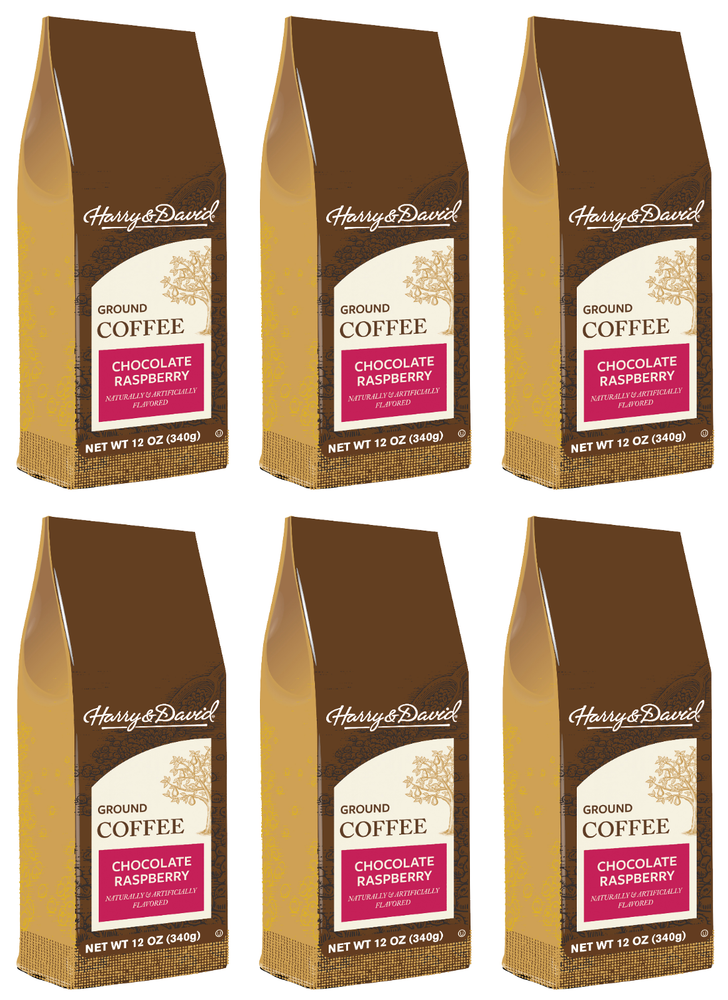 Harry & David, Chocolate Raspberry Ground Coffee, 6/12 oz bags