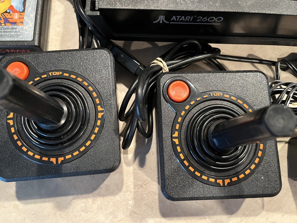 Atari 2600 Bundle Console, 4 Games, 2 Joysticks, 2 Paddles Cleaned & Tested!! #3