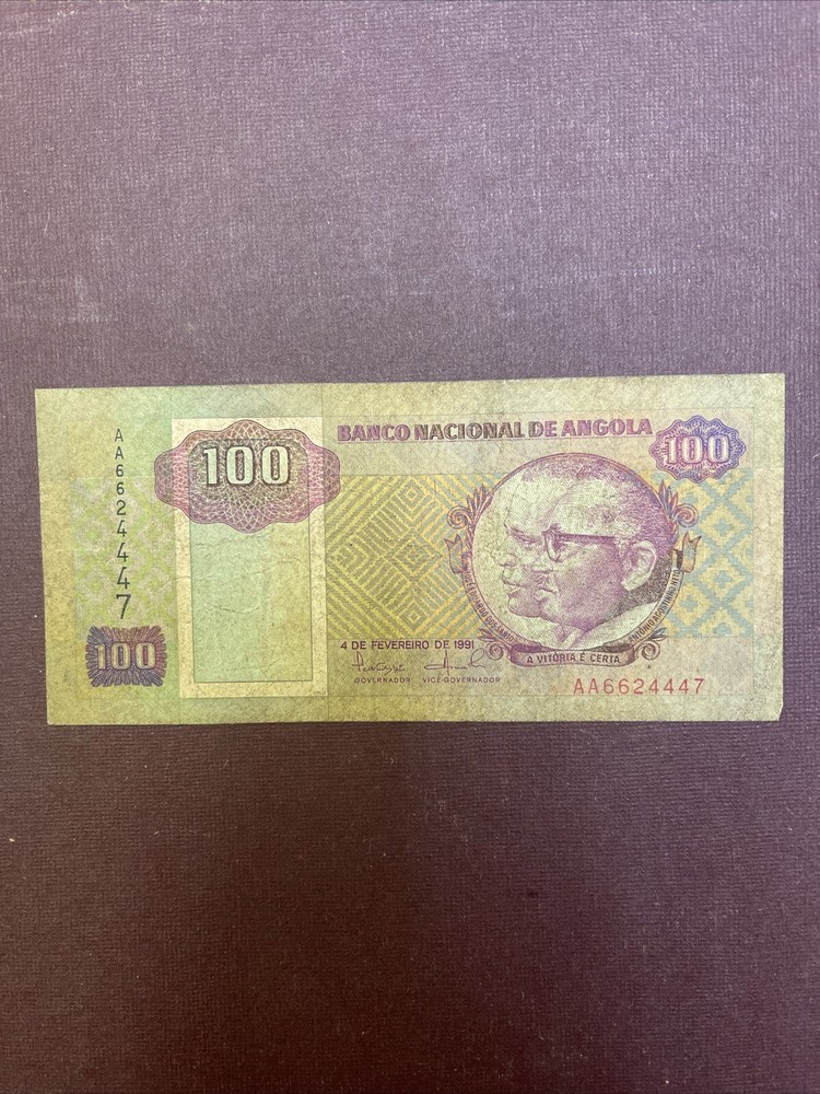ANGOLA P-126 100 Kwanzas 1991