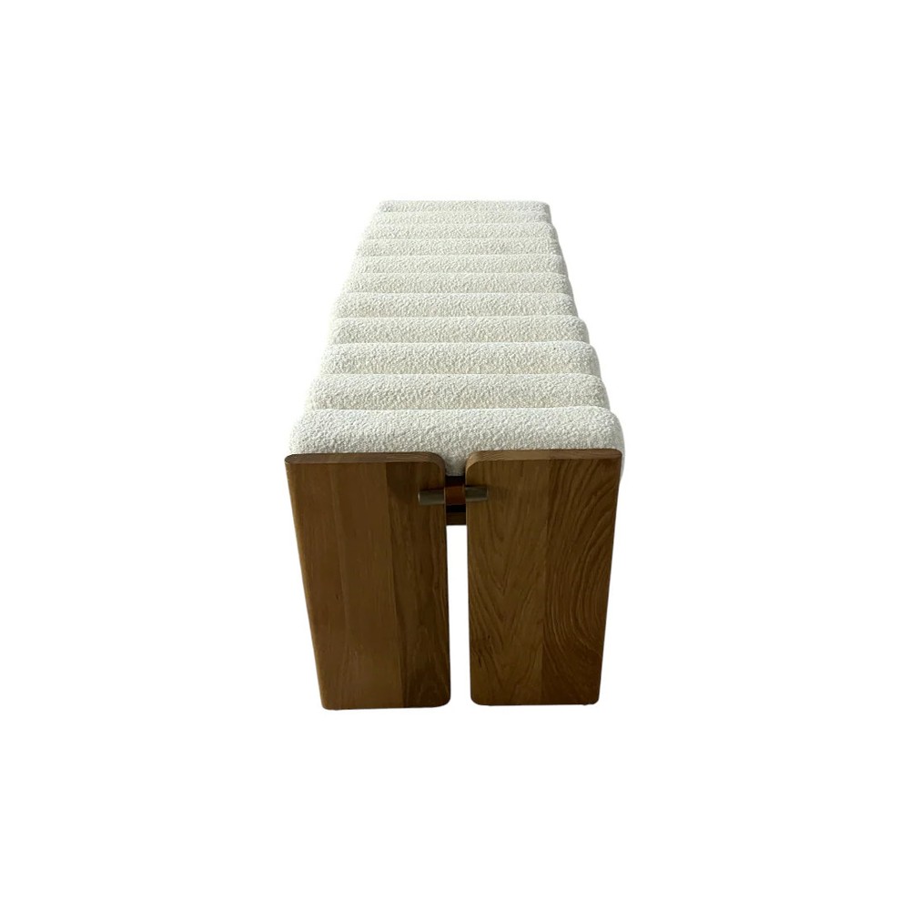 Denver Modern Jasper Bench in White Oak