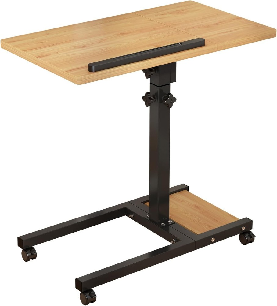 TigerDad Mobile Adjustable Height Laptop Stand PC Computer Portable Wood