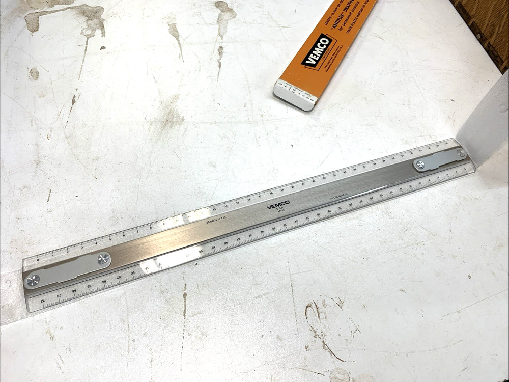 18” Vemco Antiflex Drafting Machine Scale AP-12, New