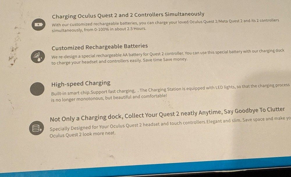 Quest 2 Vr Headset Charging Station Stand