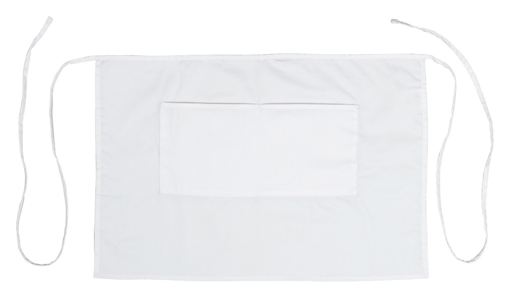 Bistro Apron, 28"x19", half size, White (12 Each)