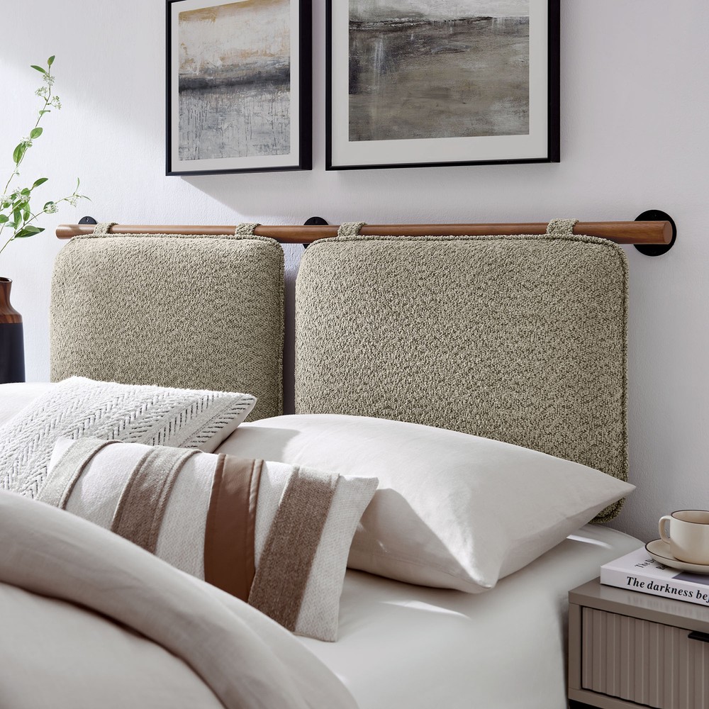 Anela Full Headboard in Oatmeal Walnut