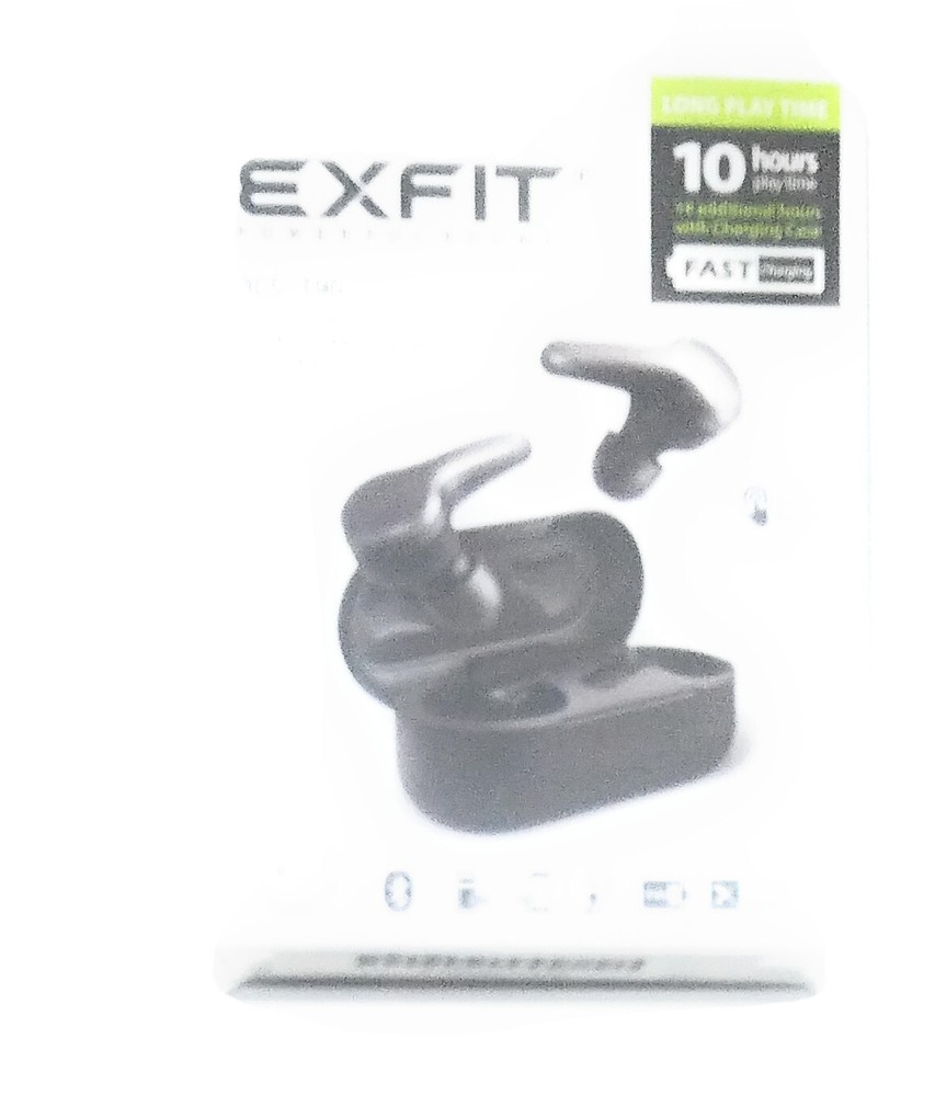 Exfit BCS-T90 True Wireless Earbuds Bluetooth Dual Mic - Black