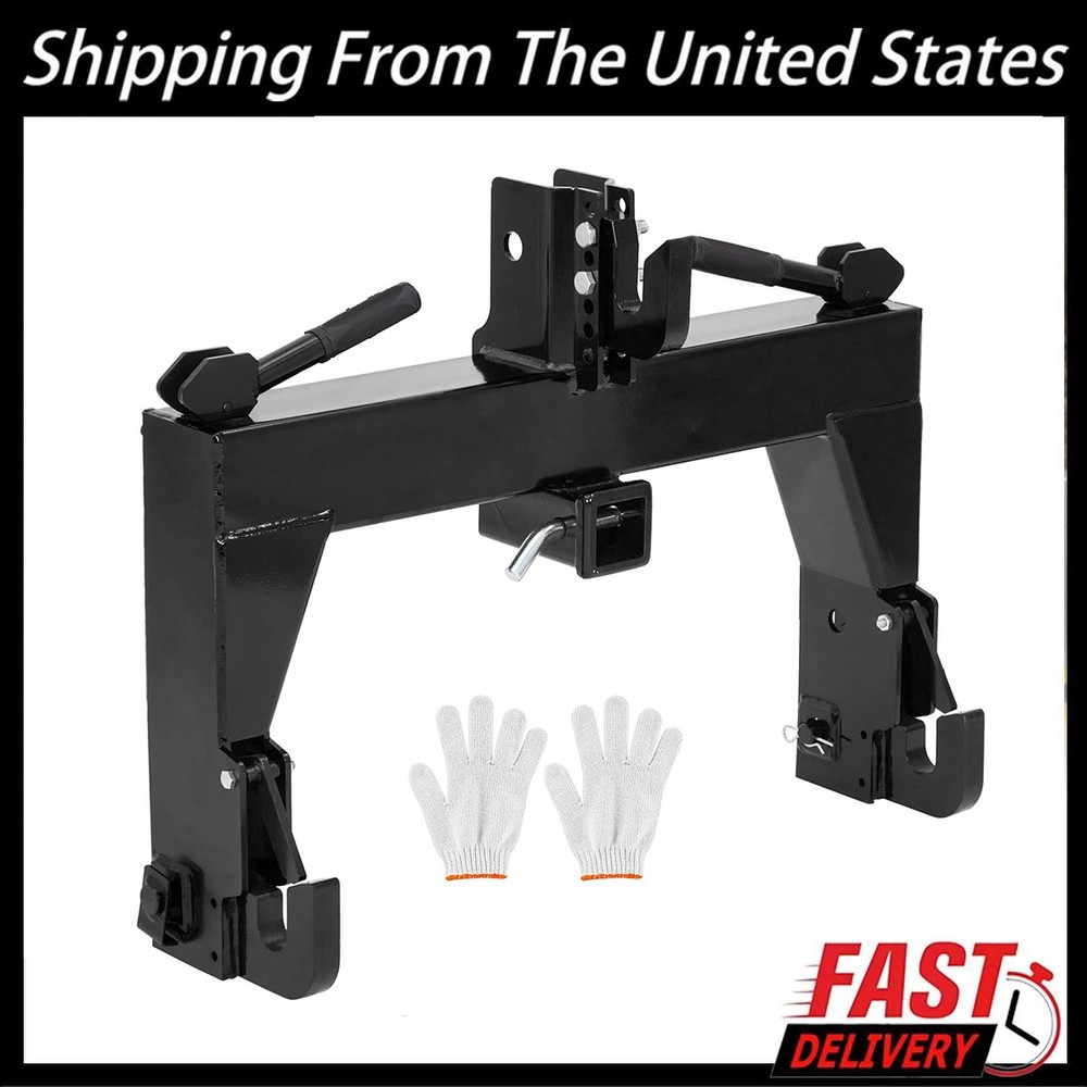 3-Point 5-Leve Quick Hitch Adapter for Category 1 & 2 Tractors 3000lbs Capacity