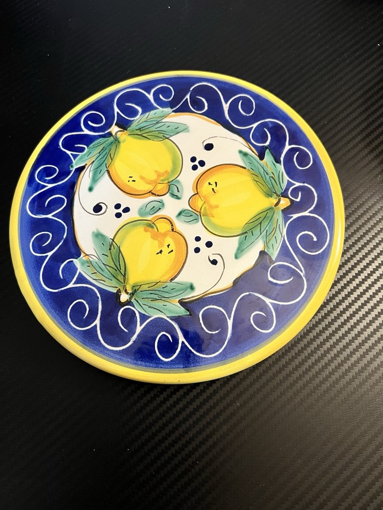 Hand Painted Italian Trivet Three Lemons