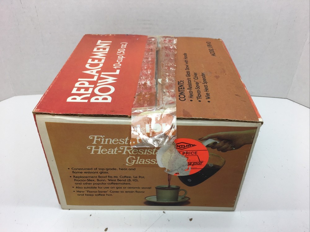 Mr Coffee 10 Model LPB-10 Glass Decanter Replacement Coffee Pot OPEN BOX