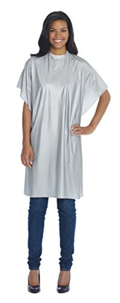 Shampoo Cape, Silver, 36 x 54 Inches silver