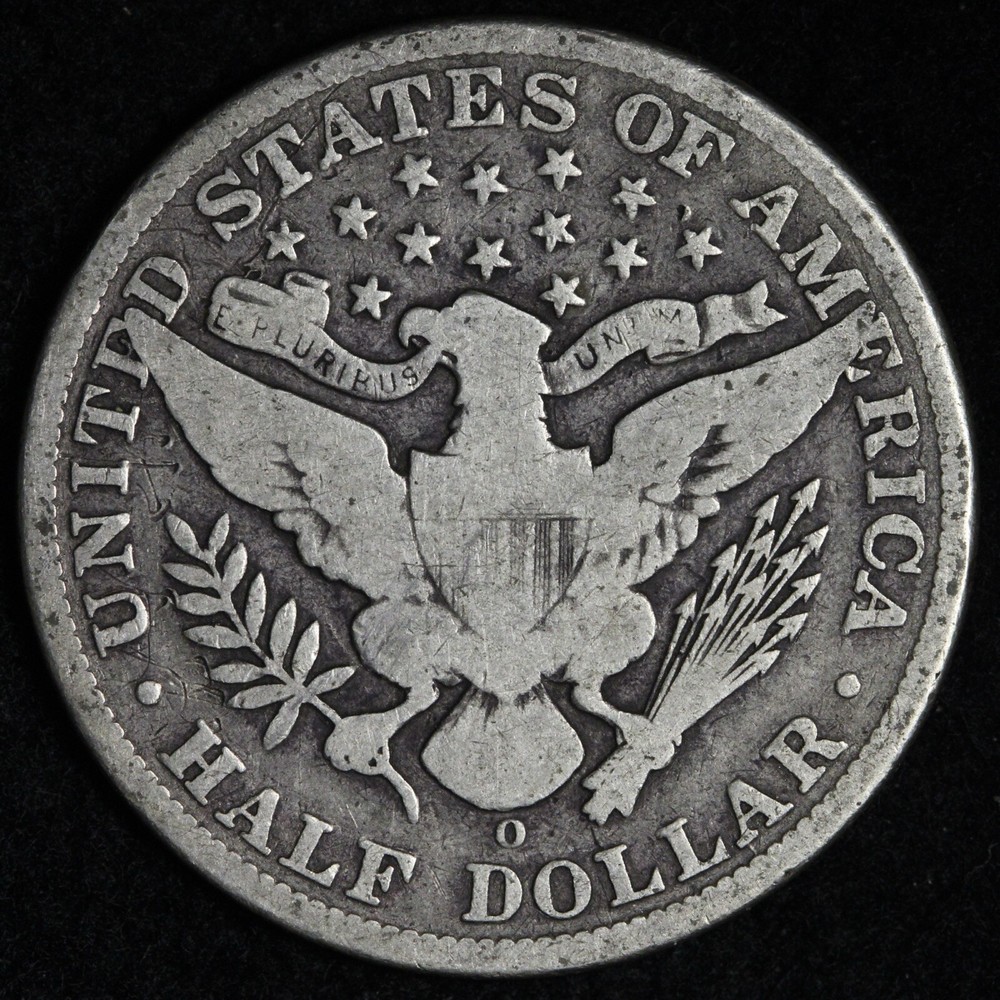 1909-O Barber Silver Half Dollar VG+ E342 DICK