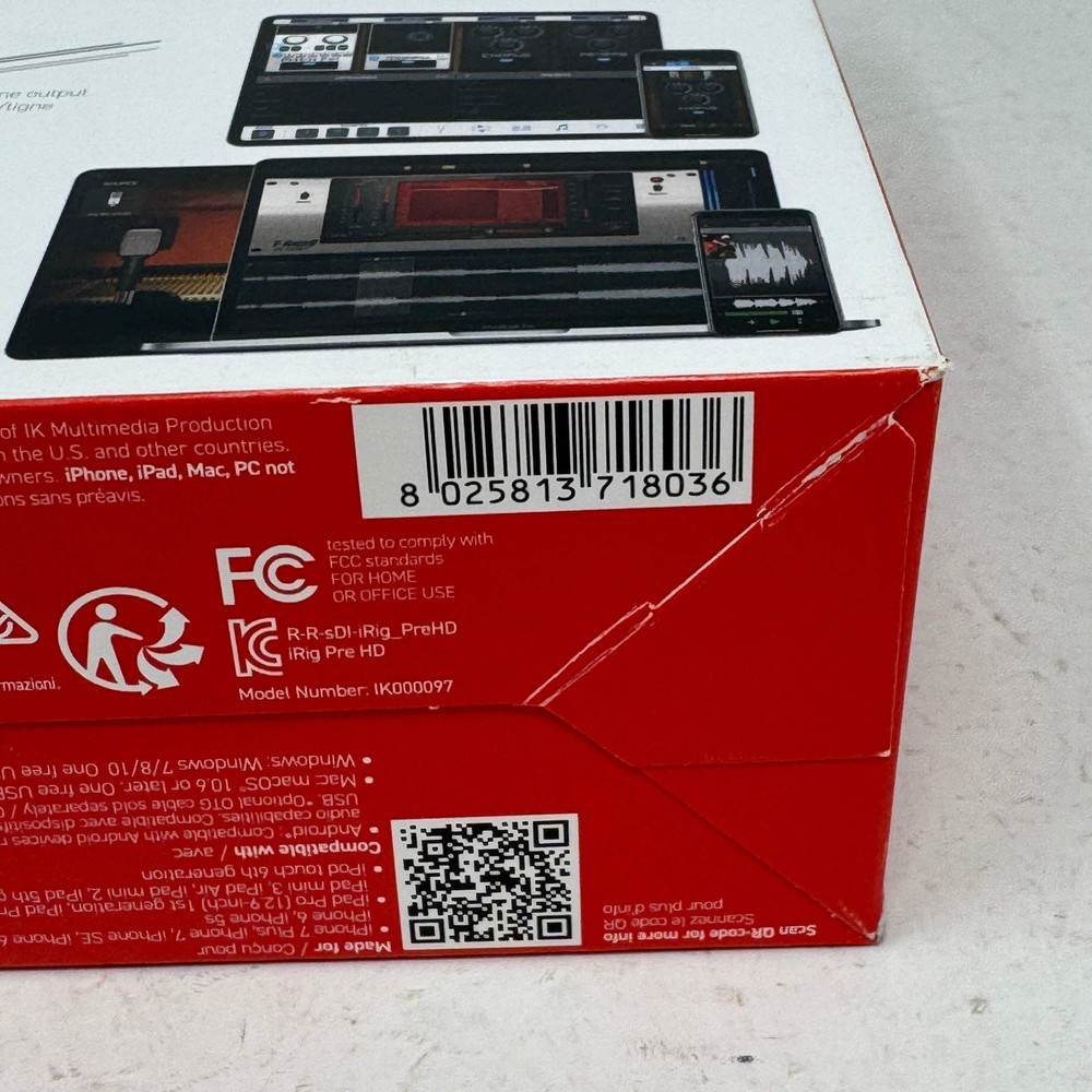 New IK Multimedia iRig Pre HD Digital XLR Mic Interface