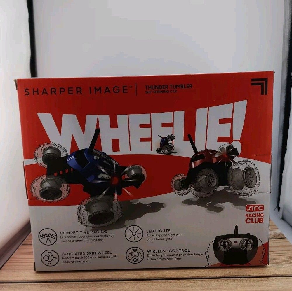 Sharper Image Thunder Tumbler Remote Control 360 Spinning Car, Red