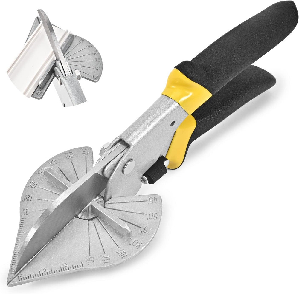 Miter Shears，Sharp Multi Angle Scissors, Adjustable From 45 ° to 135 ° Quarter R