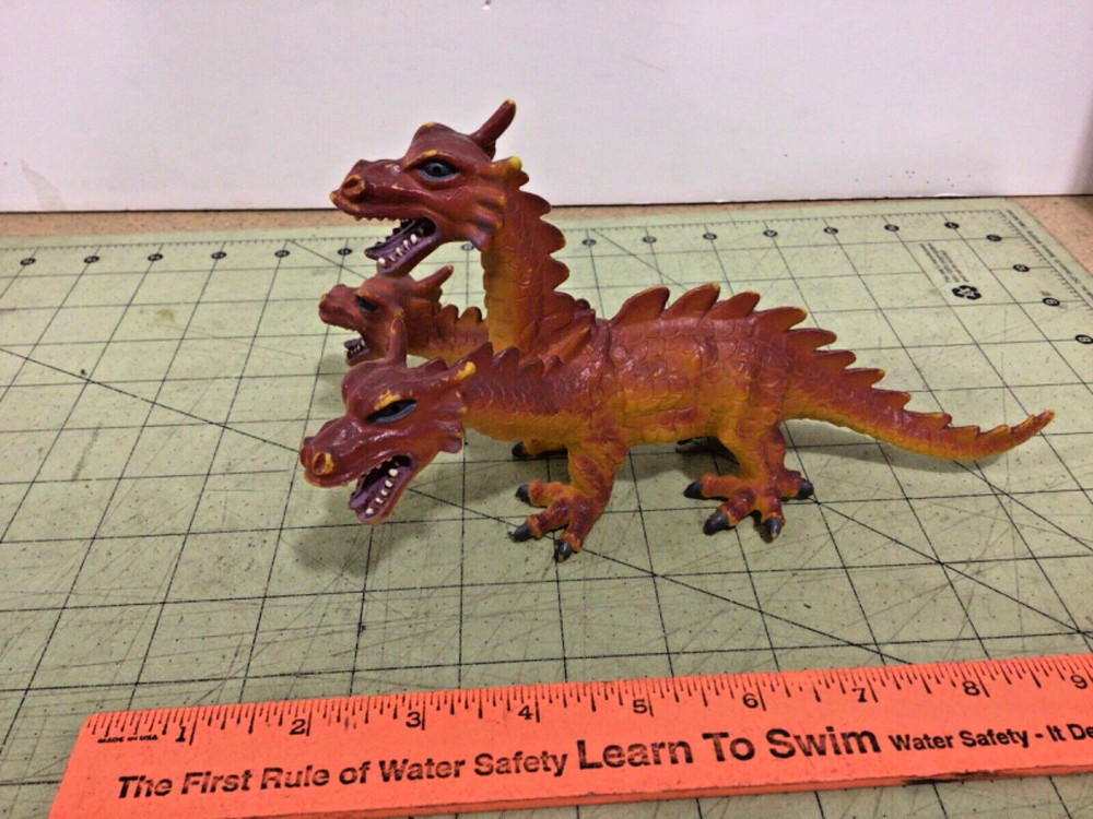 Three Headed Dragon mythical creature figure from 2005 PVC