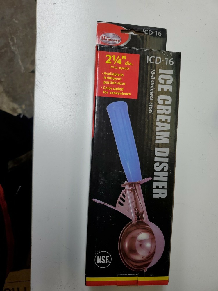 Winco - ICD-16 - 2 3/4 oz Blue Disher No. 16