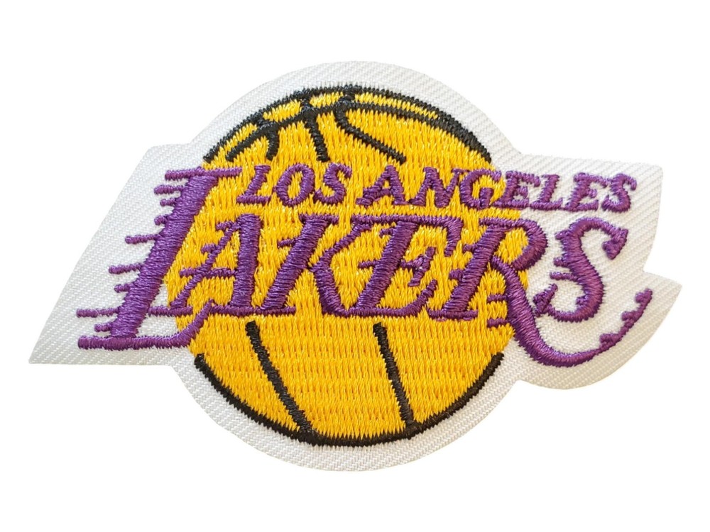 LA Lakers Patch. Embroidered. Iron On Backing. 3"x2"