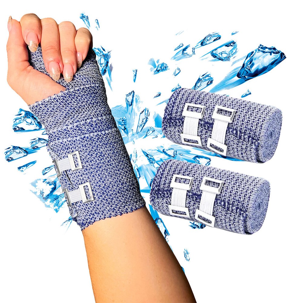 Endure Ice Bandage, Cold Compression Wraps, (4 inches x 4.5 Yard, 4 Pack)