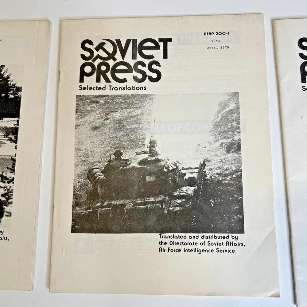Soviet Press Selected Translations 1979 USAF Intelligence 3 Issues Military