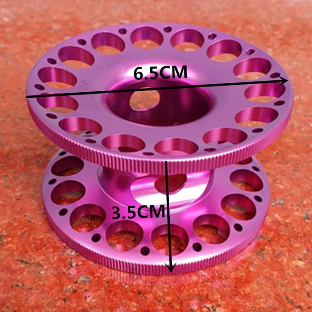 Aluminum Finger Spool Empty 100 FT Dive Line Reel for Technical Scuba Divers