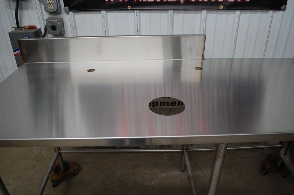 74" Heavy Duty Stainless Steel Kitchen Work Prep Table Roll Under 6'2"