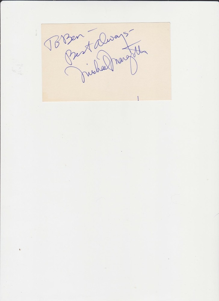 MICHAEL MARGOTTA AUTOGRAPH ON INDEX CARD