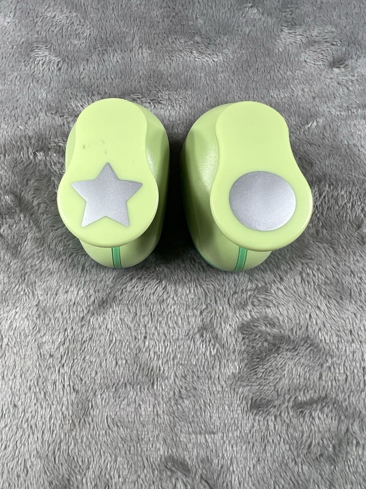 2 Craft Hole Punch Star & Circle Scrapbook Crafting