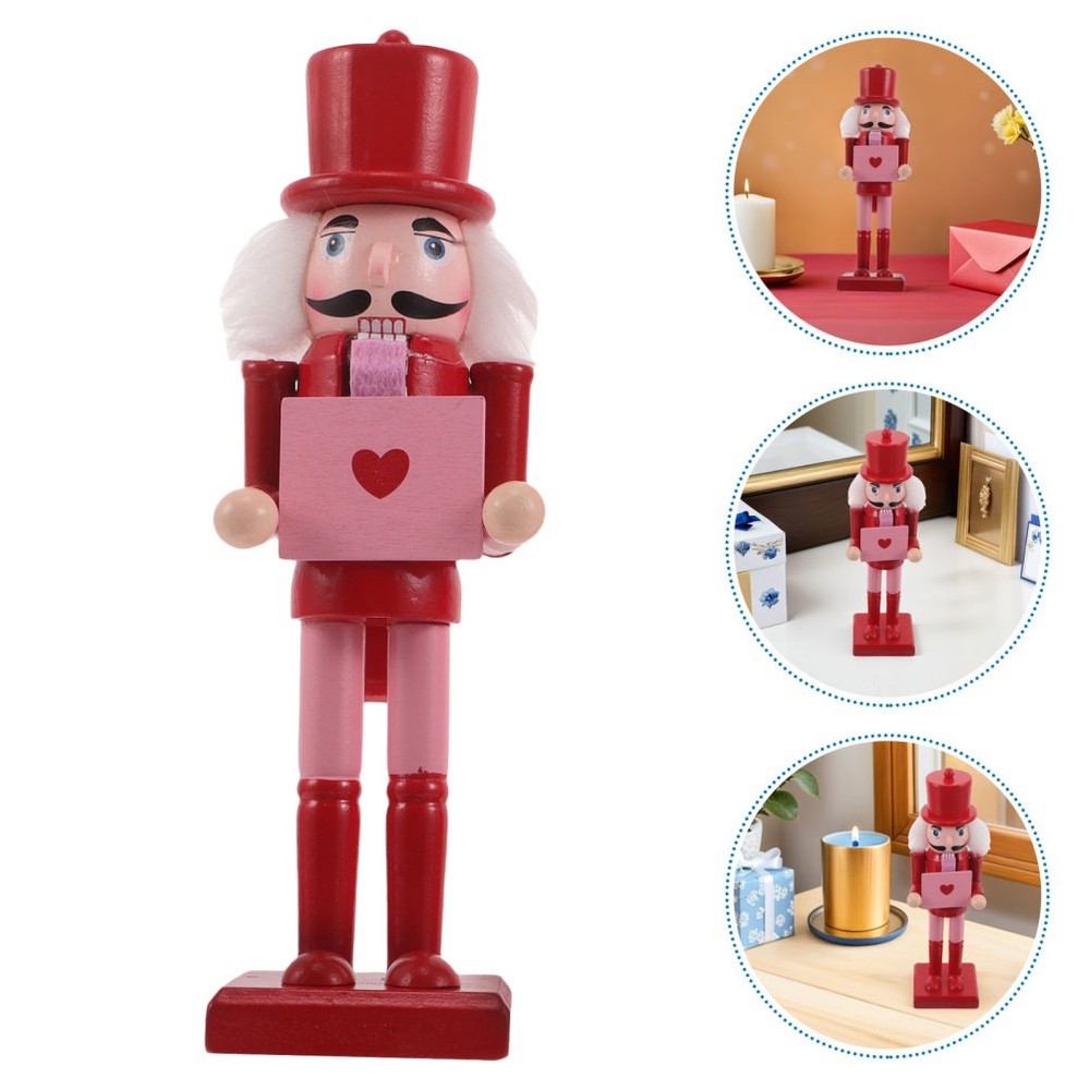 Valentine's Day Nutcracker Nussknackersoldat-desktop-ornament Heart