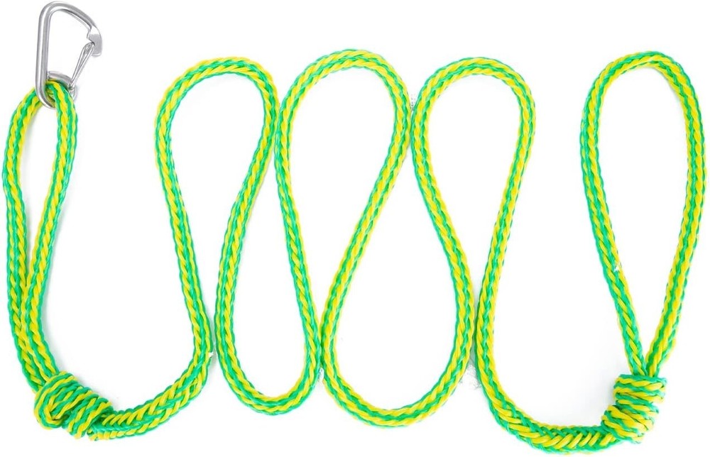 High-Visibility Jet Ski Tow Rope - Durable Nylon Dock Line with Stainless Hook