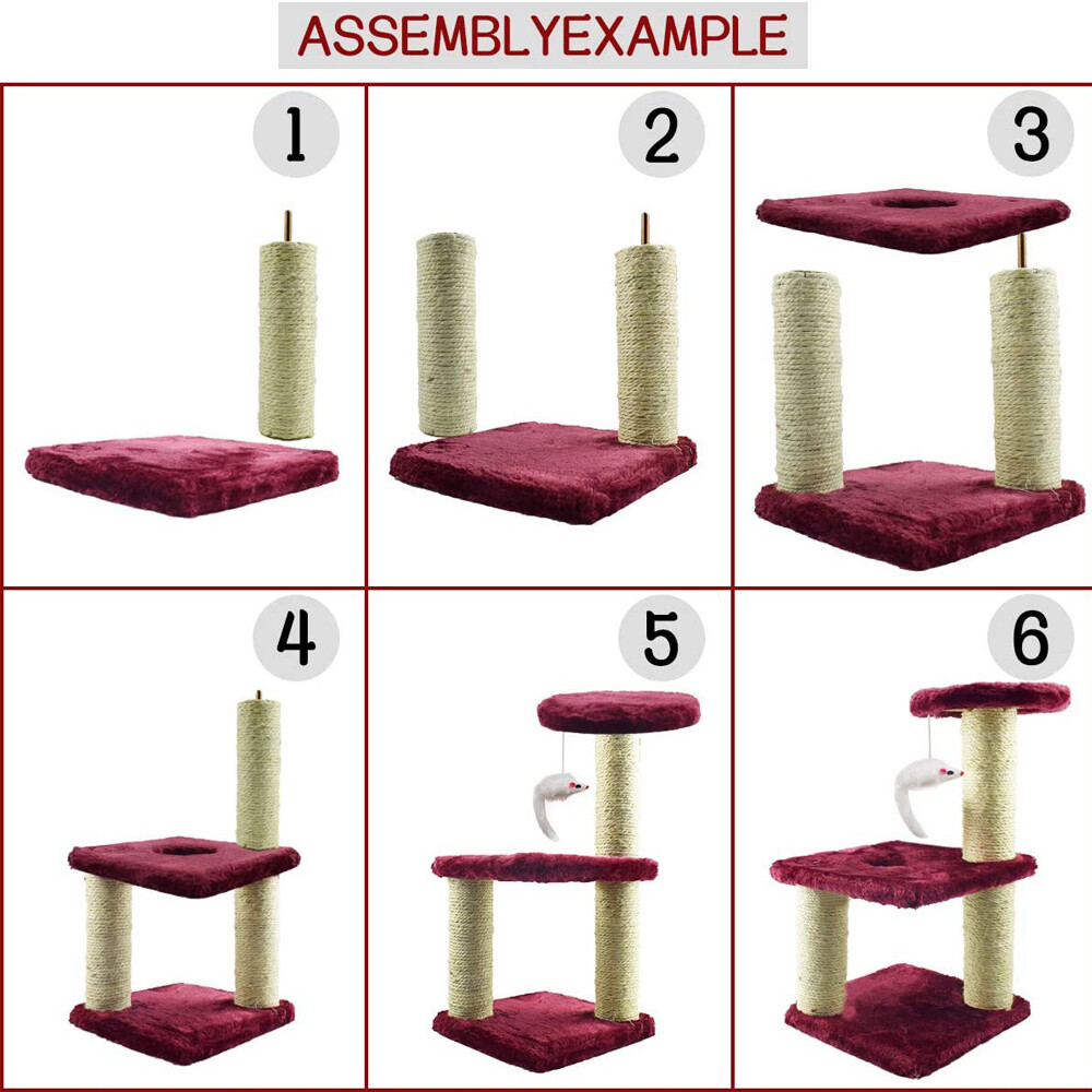 Cat Tree Condo Tower Activity Center 2-Level Sisal Scratching Post Condo Perches