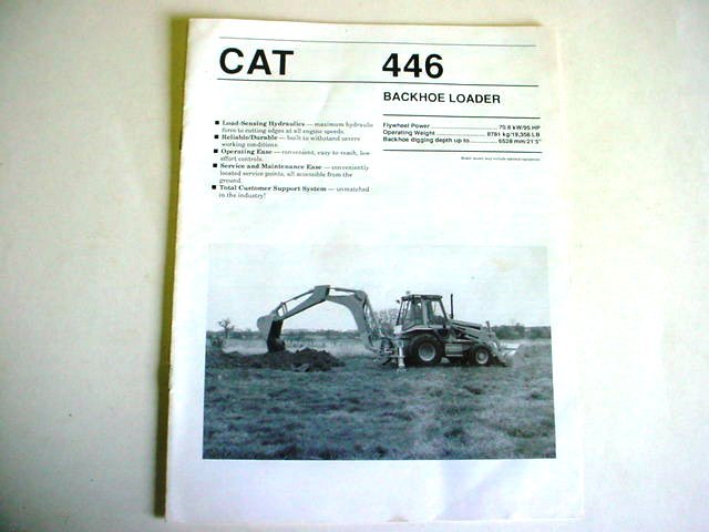 2 Caterpillar 416 and 446 Backhoe Loader Brochures