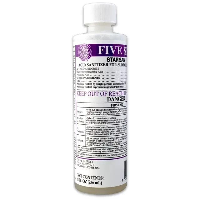 8 oz Five Star | Star San Sanitizer | High Foaming | Flavorless, Odorless